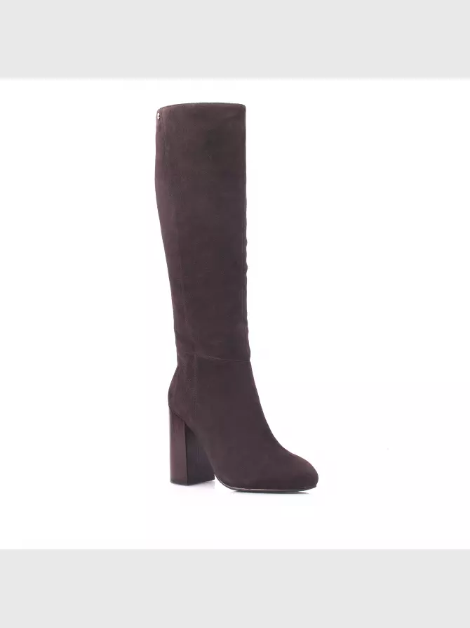 Female high boots Respect: brown, Winter - 01