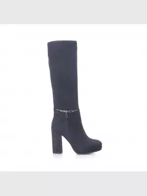Female high boots Respect:  blue, Winter - 01