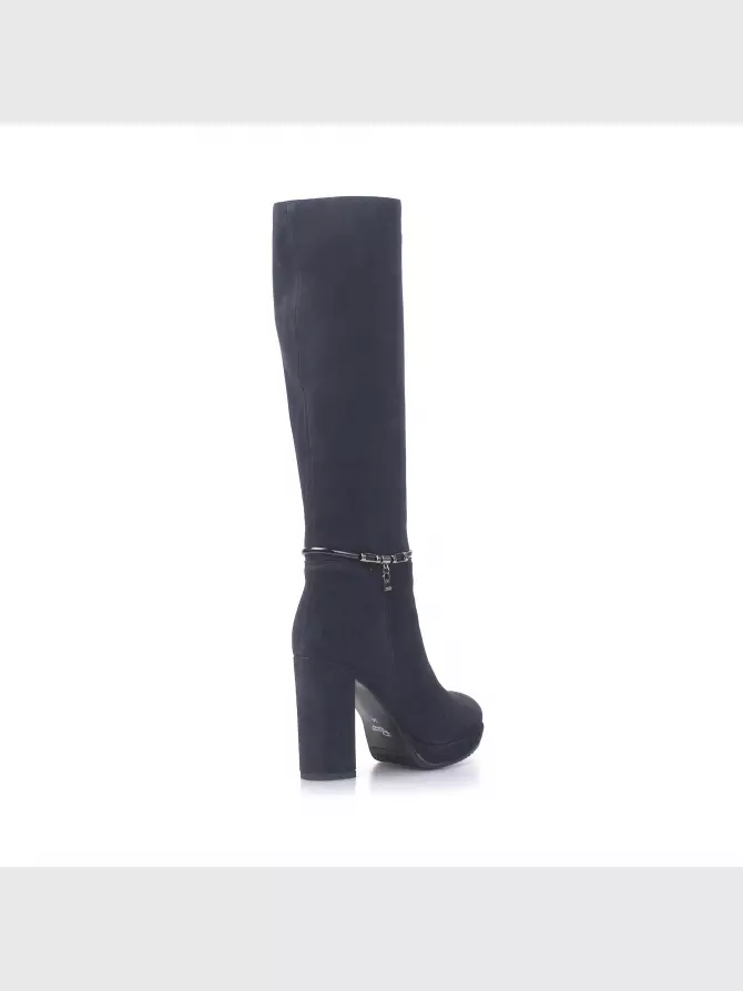 Female high boots Respect: blue, Winter - 03