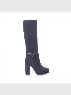 Female high boots Respect:  blue, Winter - 01
