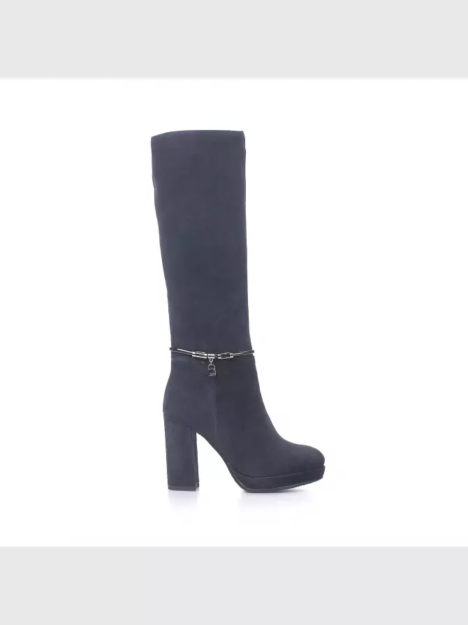 Female high boots Respect: blue, Winter - 00