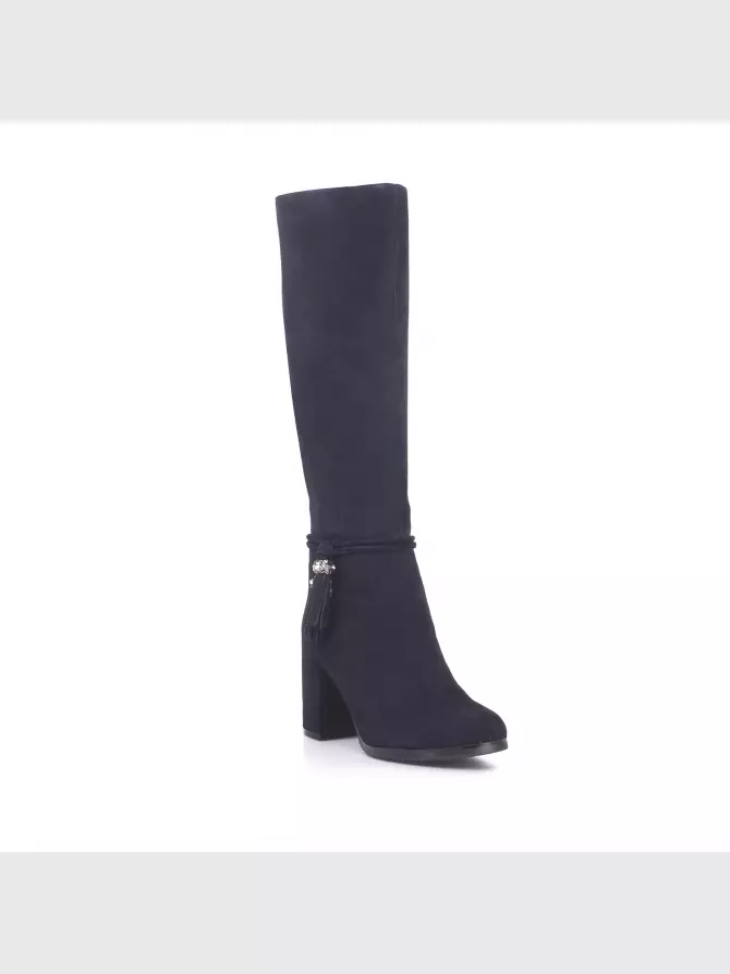 Female high boots Respect: blue, Winter - 01