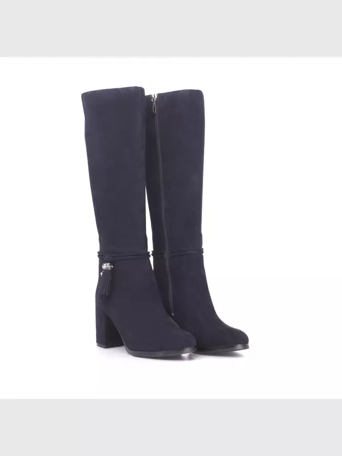 Female high boots Respect: blue, Winter - 02