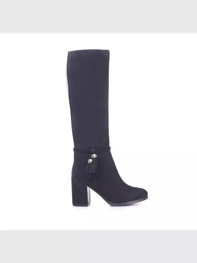 Female high boots Respect: blue, Winter - 00