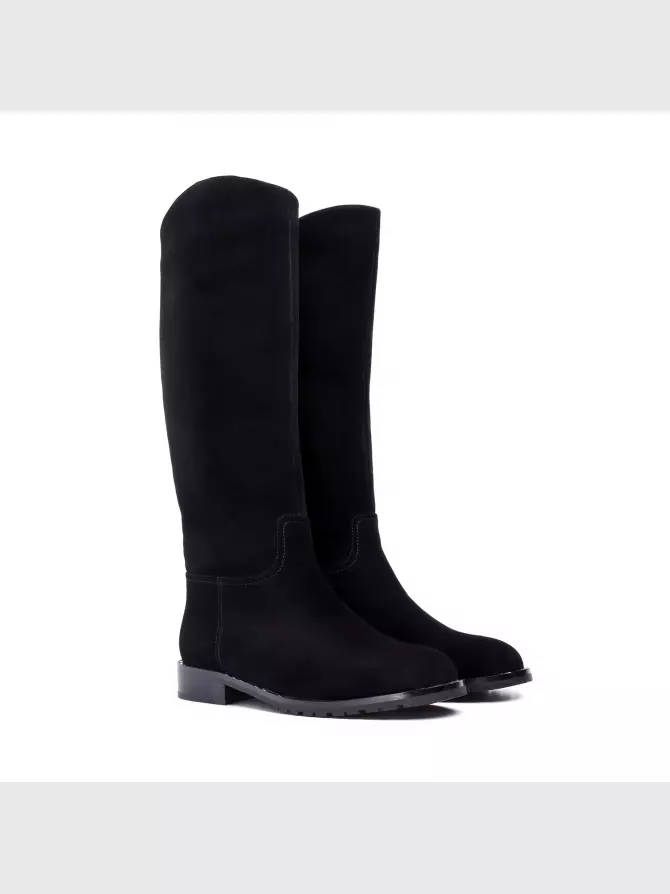 Female high boots Respect: black, Winter - 00