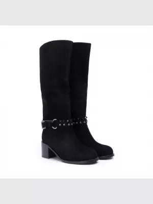 Female high boots Respect:  black, Winter - 01