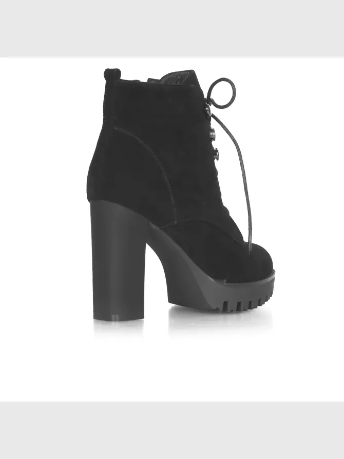 Female boots Respect: black, Winter - 03