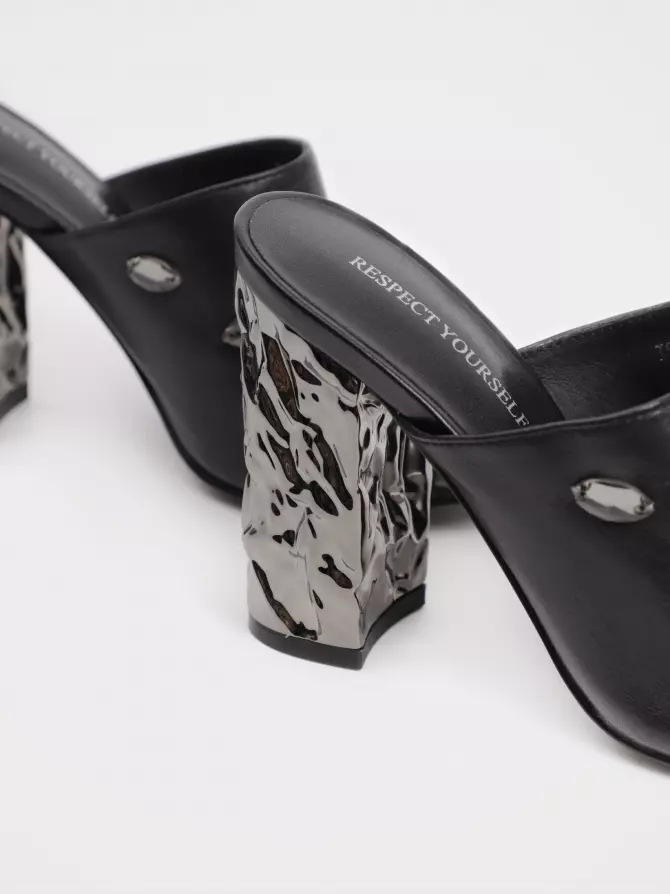 Female shoes Respect: black, Summer - 02
