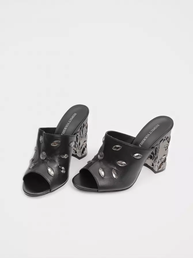 Female shoes Respect: black, Summer - 04
