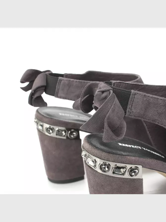 Female heeled sandals Respect: purple, Summer - 03