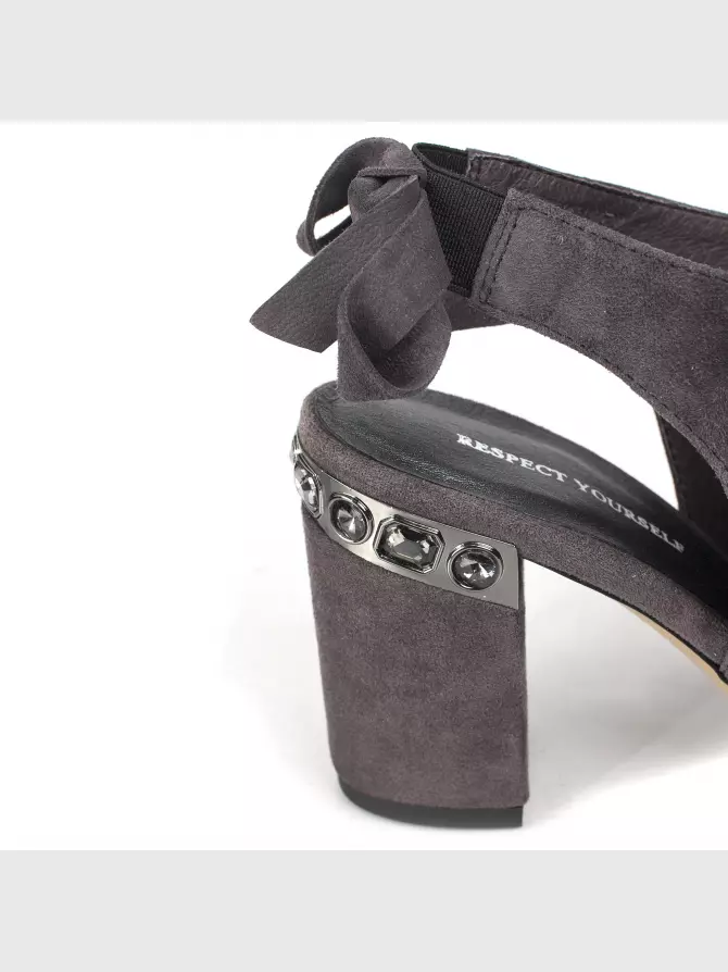 Female heeled sandals Respect: purple, Summer - 04