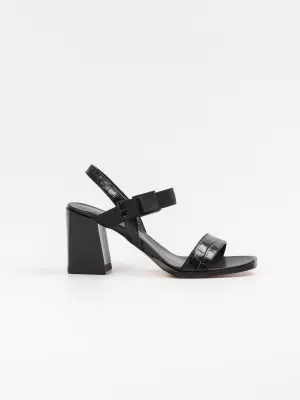 Female heeled sandals Respect:  black, Summer - 01