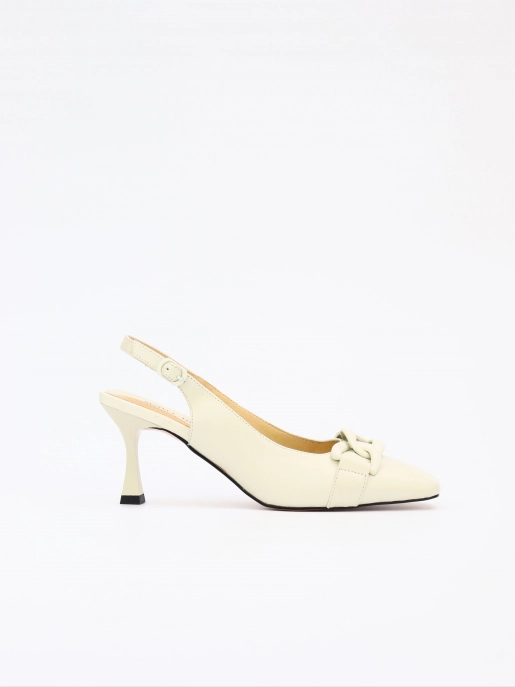 Female heeled sandals Respect: white, Summer - 00