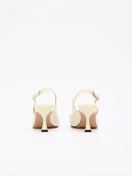 Female heeled sandals Respect: white, Summer - 04