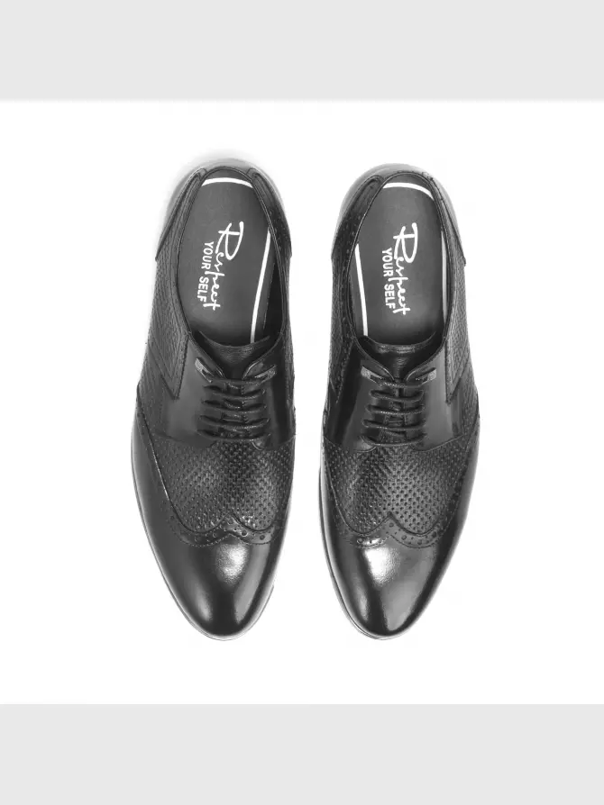 Male shoes Respect: black, Summer - 01