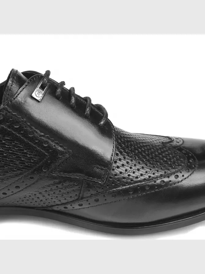 Male shoes Respect: black, Summer - 04