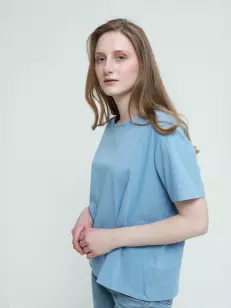 Женская футболка URBAN TRACE:  голубой, Лето - 01