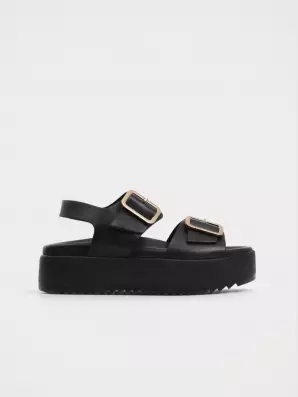 Female heeled sandals URBAN TRACE:  black, Summer - 01