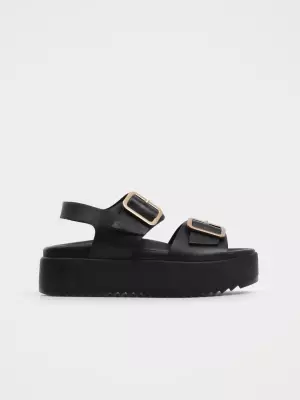 Female heeled sandals URBAN TRACE:  black, Summer - 01