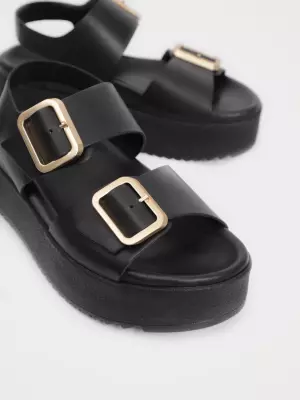 Female heeled sandals URBAN TRACE:  black, Summer - 02