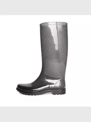 Женская резиновая обувь :  зелёные, Деми - 01