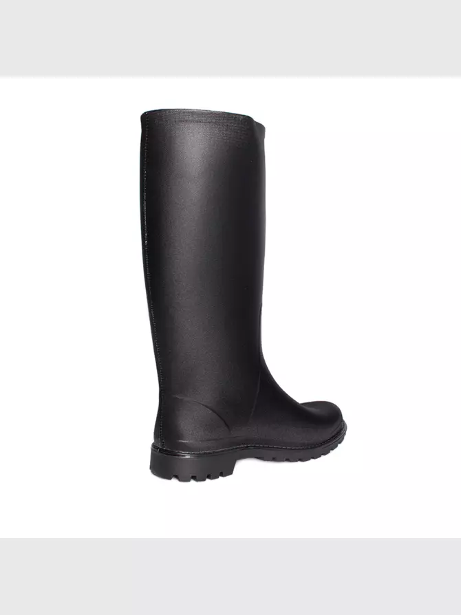 Женская резиновая обувь : чёрные, Деми - 03