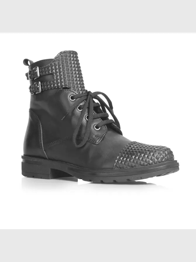 Женские ботинки : чёрный, Деми - 02