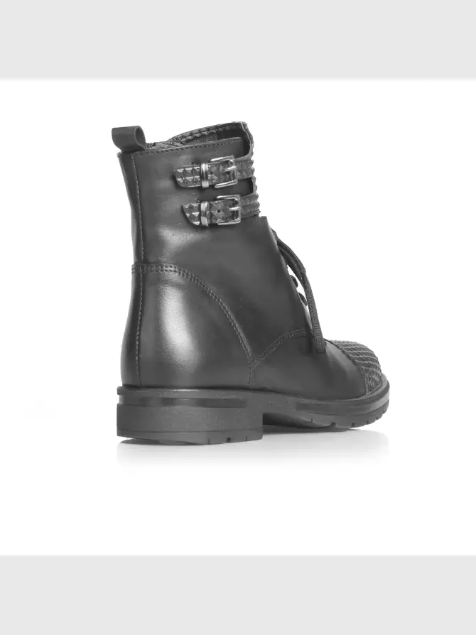 Женские ботинки : чёрный, Деми - 03