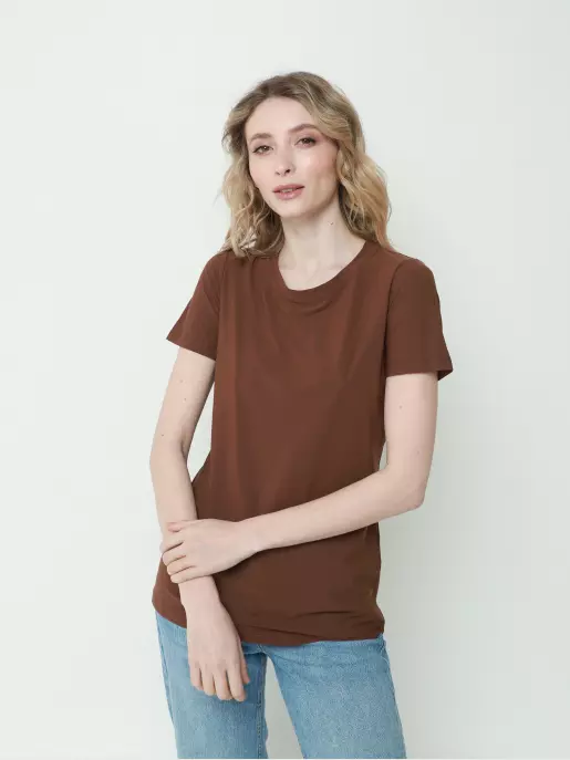 Женская футболка URBAN TRACE: коричневый, Всесезон - 00