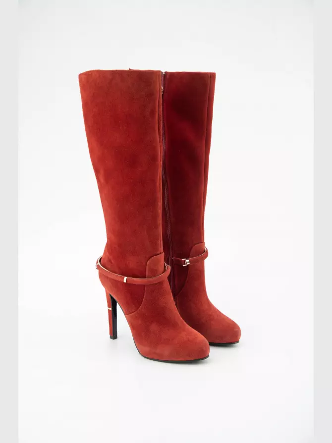 Женские сапоги Respect: красный, Деми - 01