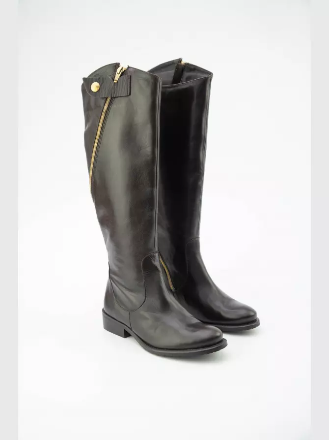 Женские сапоги Respect: коричневый, Деми - 01