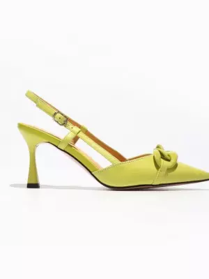 Female heeled sandals Respect:  yellow, Summer - 01