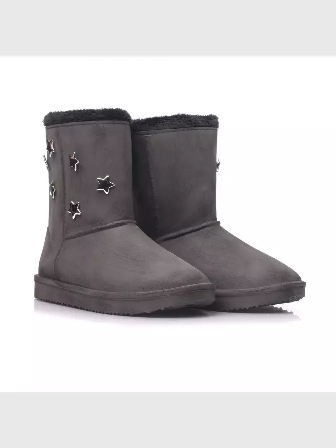 Женские ботинки : чёрный, Зима - 02