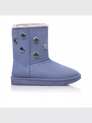Female boots :  blue, Winter - 01