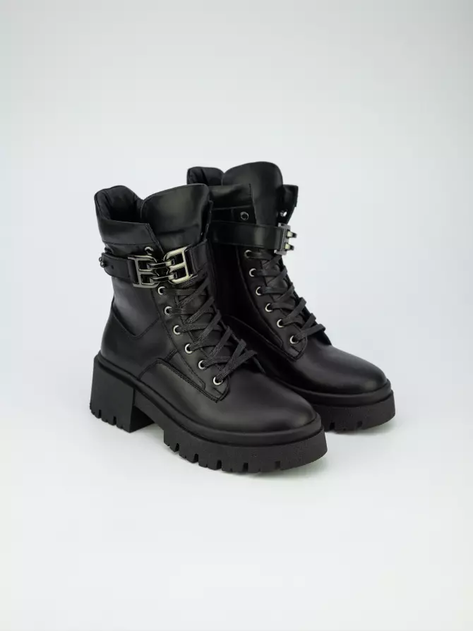 Female boots URBAN TRACE: black, Winter - 01