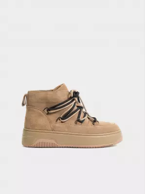 Female shoes URBAN TRACE:  beige, Winter - 01