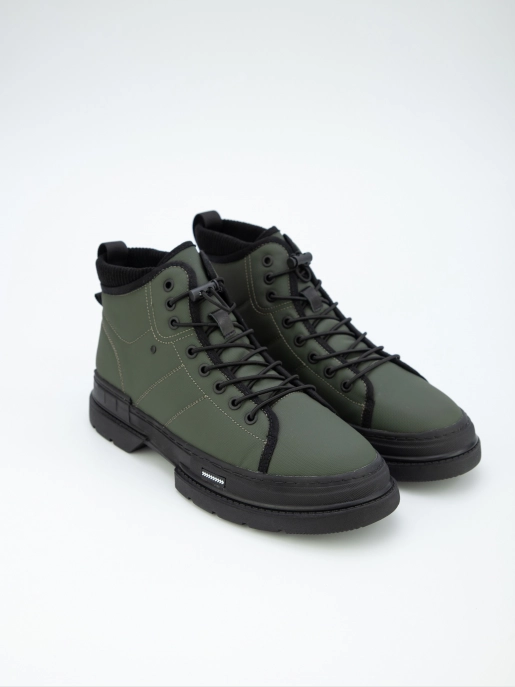 Male boots URBAN TRACE: green, Winter - 01