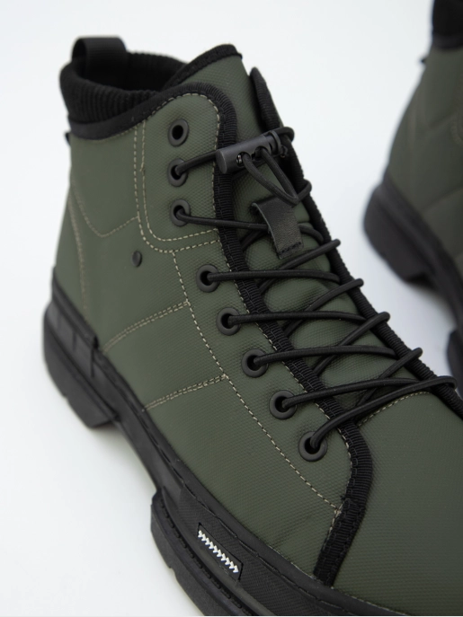 Male boots URBAN TRACE: green, Winter - 03