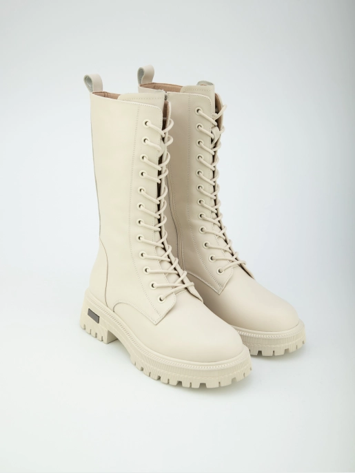 Female high boots URBAN TRACE: beige, Winter - 01