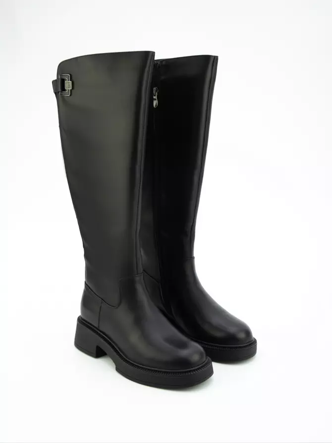 Female high boots URBAN TRACE: black, Winter - 01