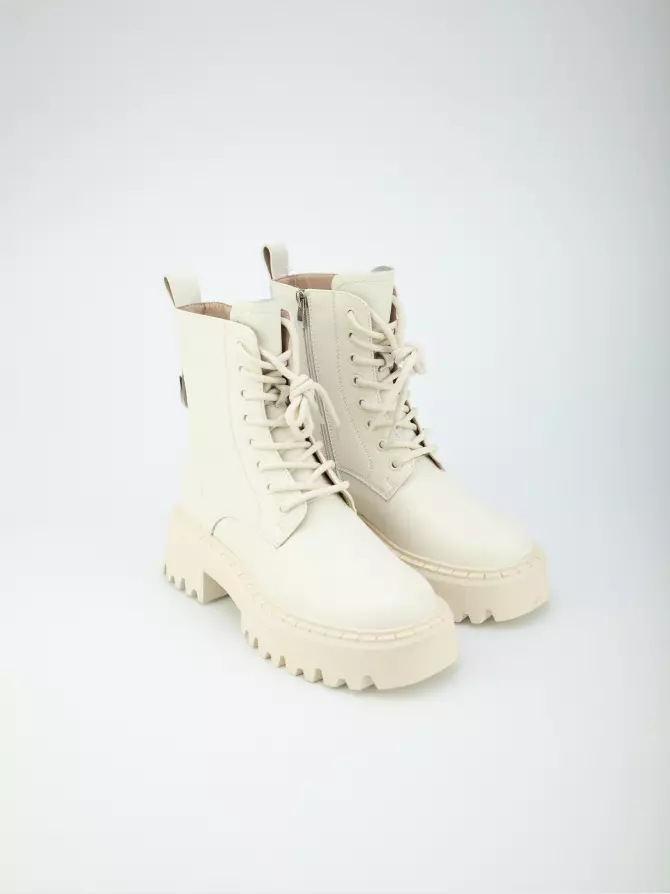 Female boots URBAN TRACE: beige, Winter - 01