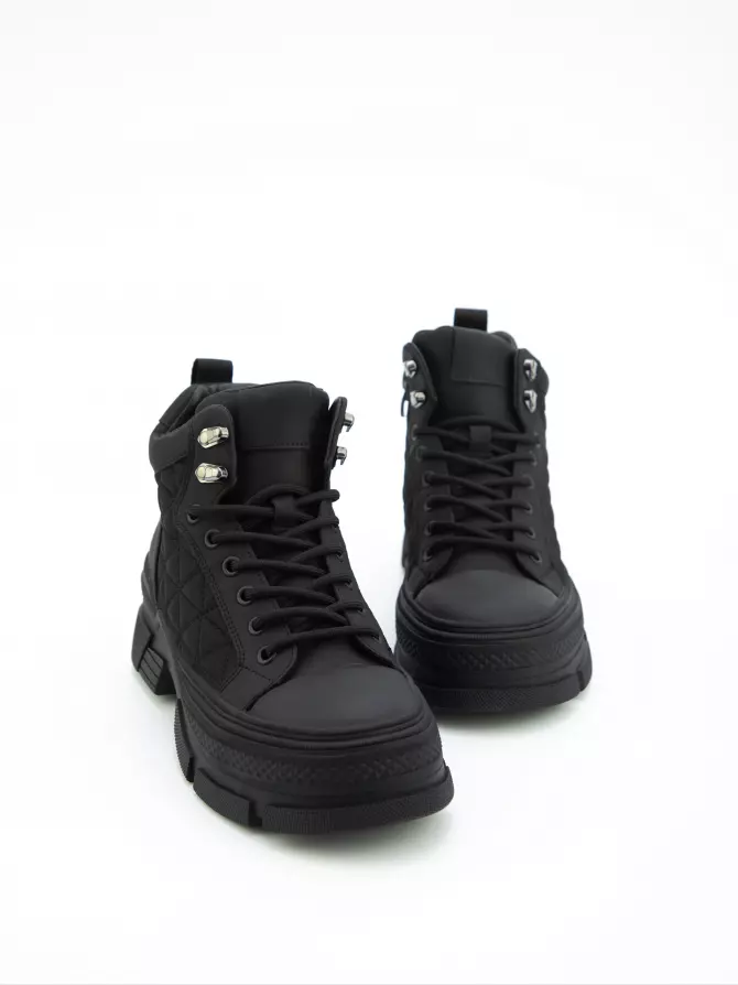 Female boots URBAN TRACE: black, Winter - 02