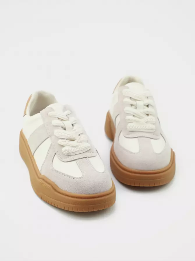 Female sneakers URBAN TRACE: beige, Summer - 04