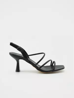 Female heeled sandals URBAN TRACE:  black, Summer - 01