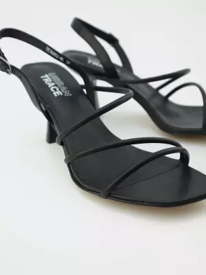 Female heeled sandals URBAN TRACE:  black, Summer - 02