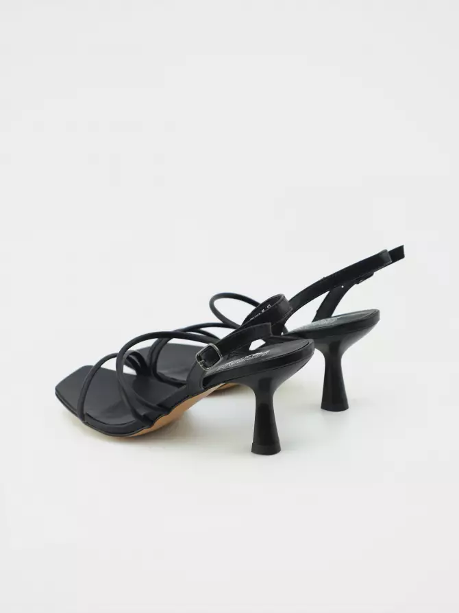 Female heeled sandals URBAN TRACE: black, Summer - 03