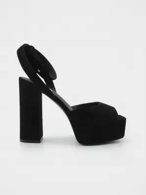 Female heeled sandals URBAN TRACE:  black, Summer - 01