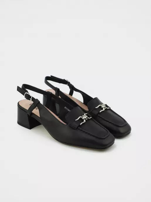Female heeled sandals URBAN TRACE: black, Summer - 01