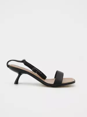 Female heeled sandals URBAN TRACE:  black, Summer - 01