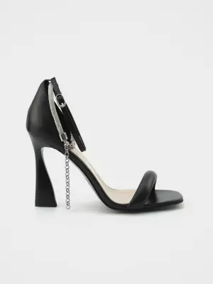 Female heeled sandals URBAN TRACE:  black, Summer - 01